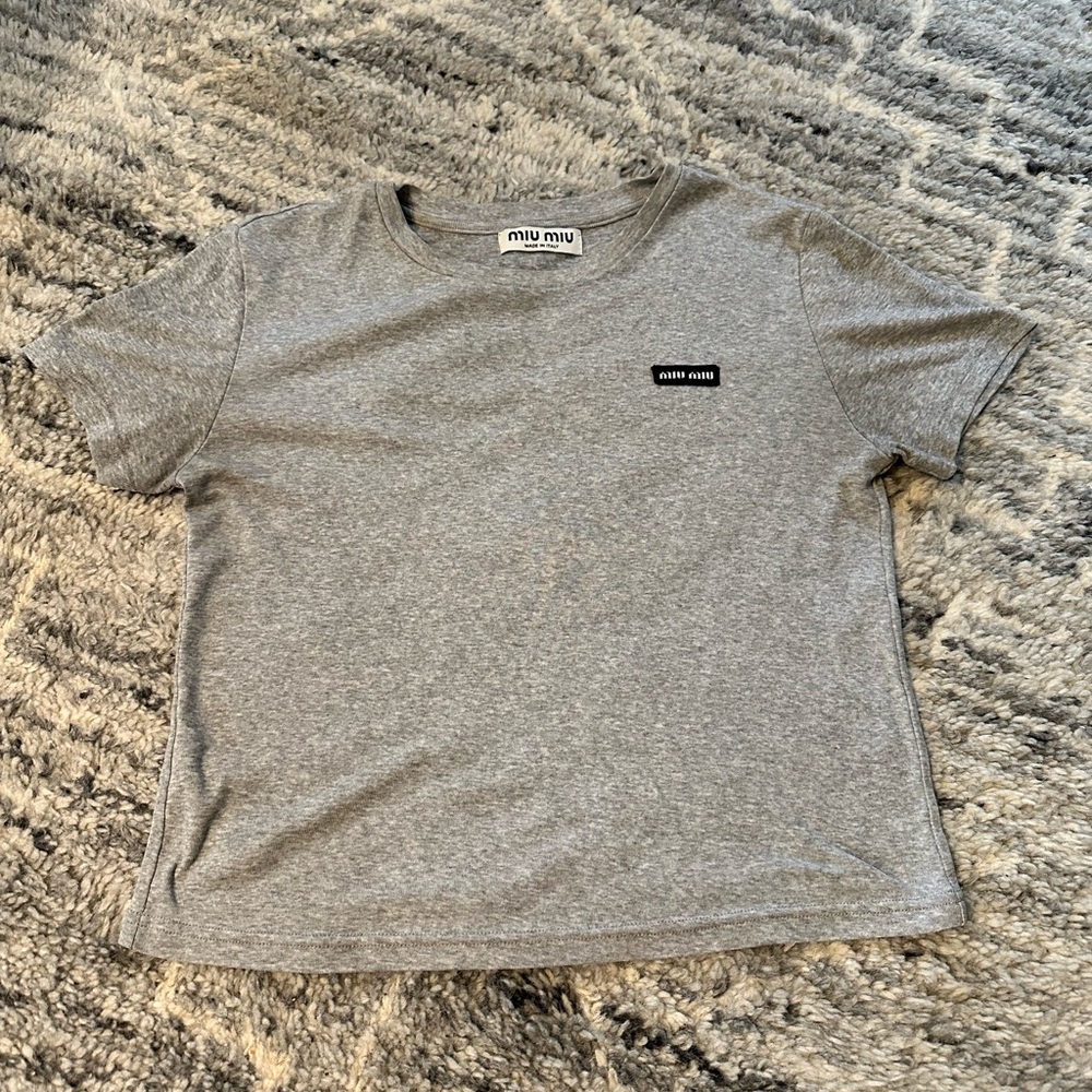 Miu Miu Gray T-Shirt S